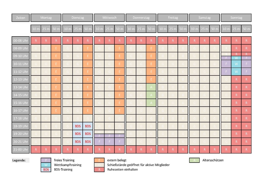Standbelegungsplan